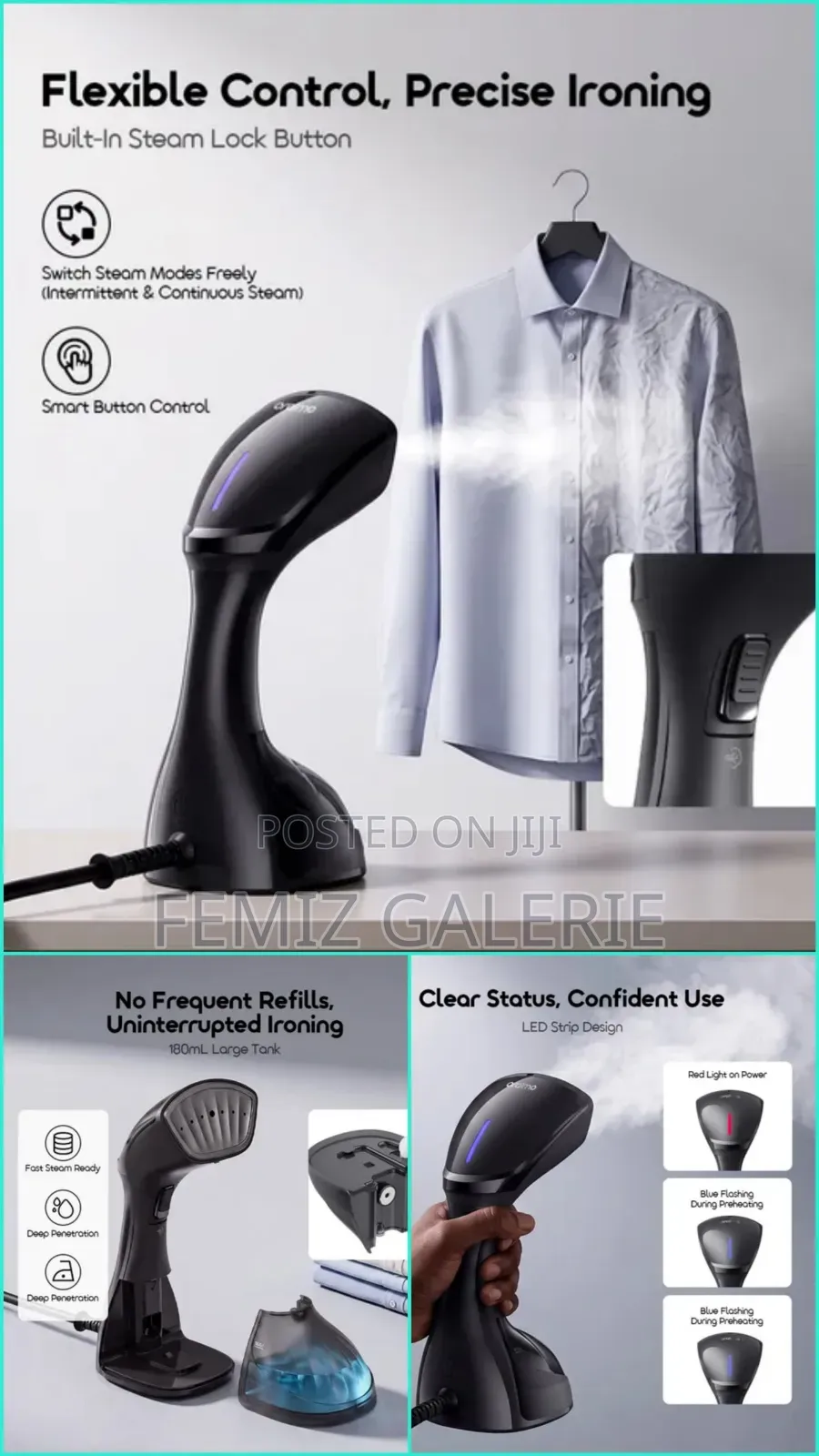 Oraimo EasySteam 2 Foldable Portable Handheld Steamer