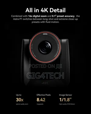 Hollyland Astra P1 UHD 4K PTZ Camera With 30x Optical Zoom