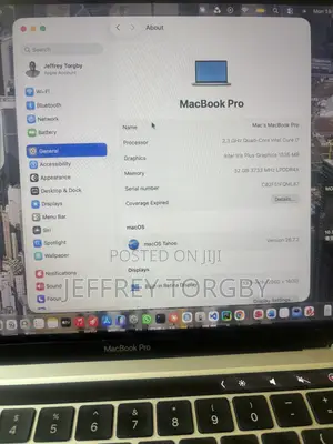 Laptop Apple MacBook Pro 2020 32GB Intel Core i7 SSD 512GB