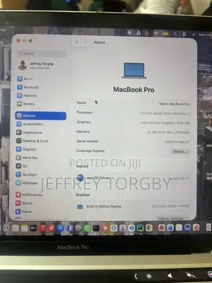 Laptop Apple MacBook Pro 2020 32GB Intel Core i7 SSD 512GB