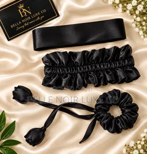 3-in-1 Luxury Satin Headband, Handmade Accessories Set