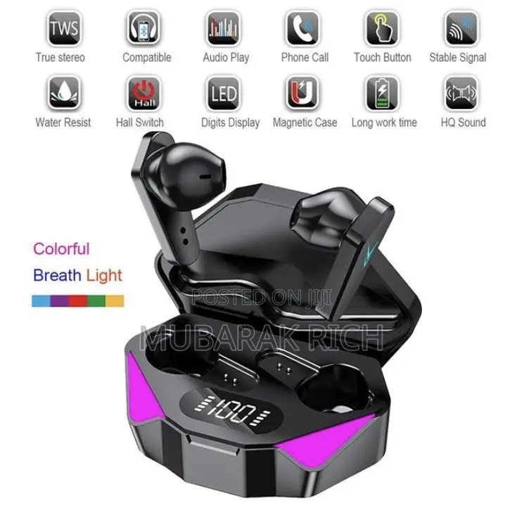 Original M28 TWS Gaming Earbuds - LED Digital Battery Display - RGB