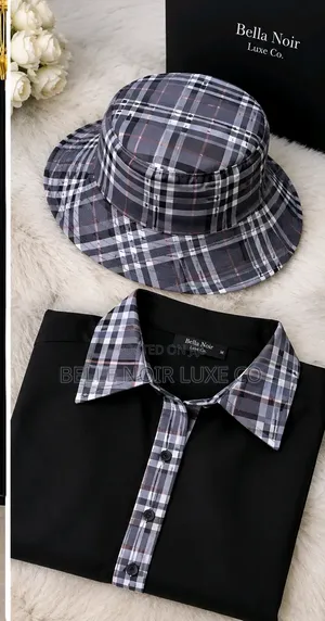 The Noir Heritage Set – Burberry Dress With a Matching Bucket Set