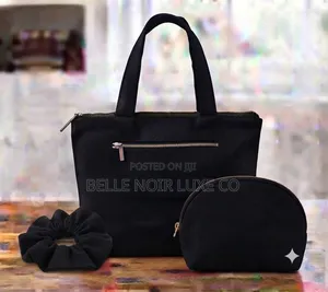 Everyday Noir Set – Tote Bag, Pouch & Scrunchie