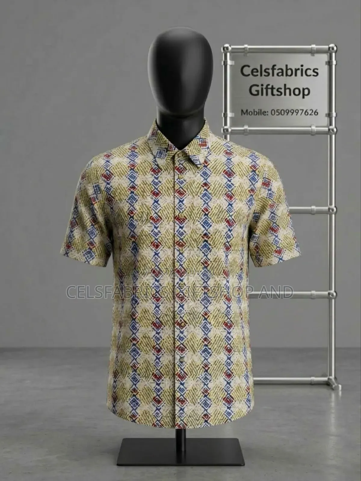 African Print Short Sleeve Shirt