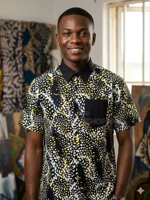 African Print Short Sleeve Shirt