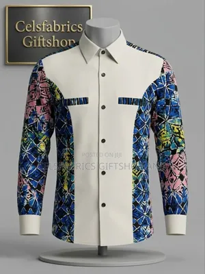 African Print Long Sleeve Shirt