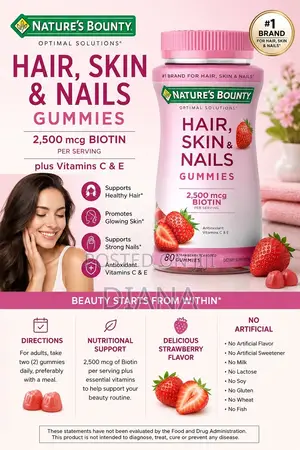 Natures Care Hair ,Skin and Nails Gummies