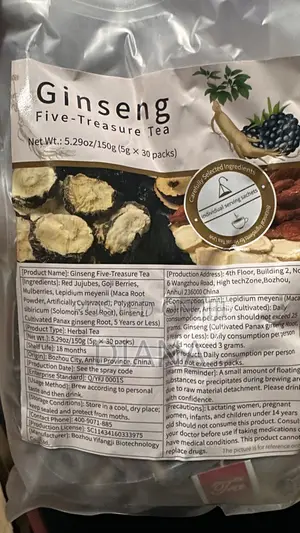 Ginseng Five Treasure Teabags