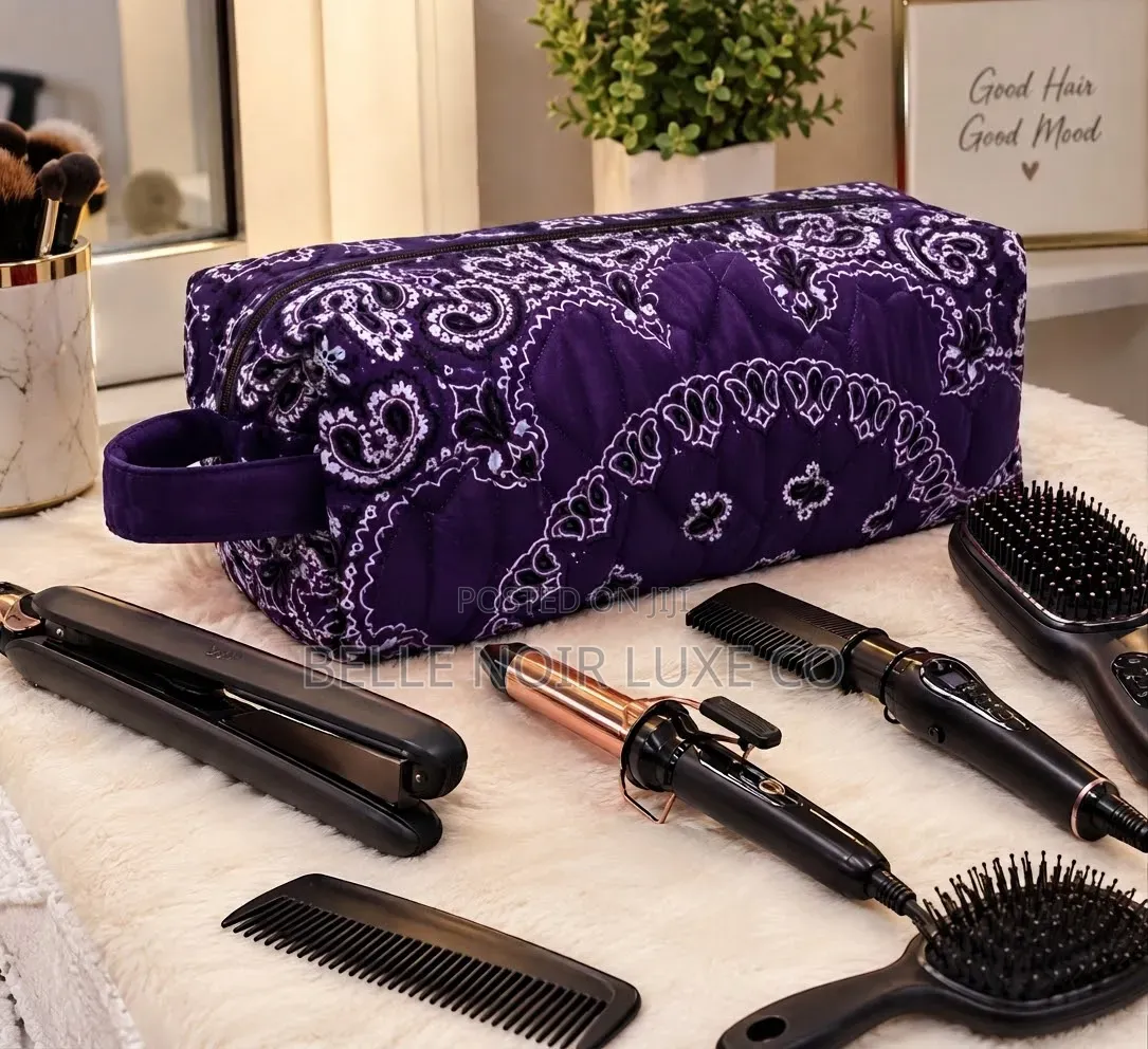 Bandana Hot Tools Bag,Belle Noir Luxe Co.