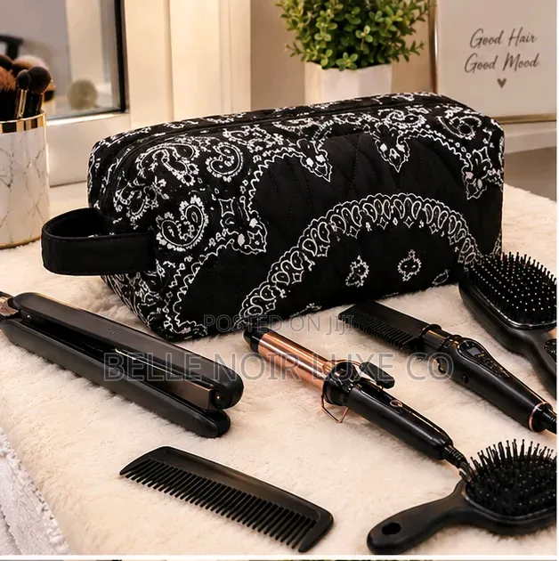 Bandana Hot Tools Bag,Belle Noir Luxe Co.