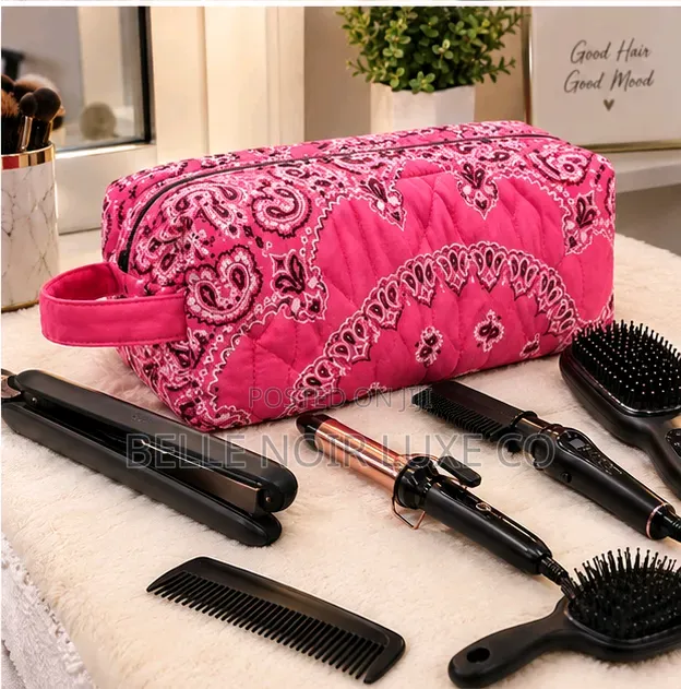 Bandana Hot Tools Bag,Belle Noir Luxe Co.