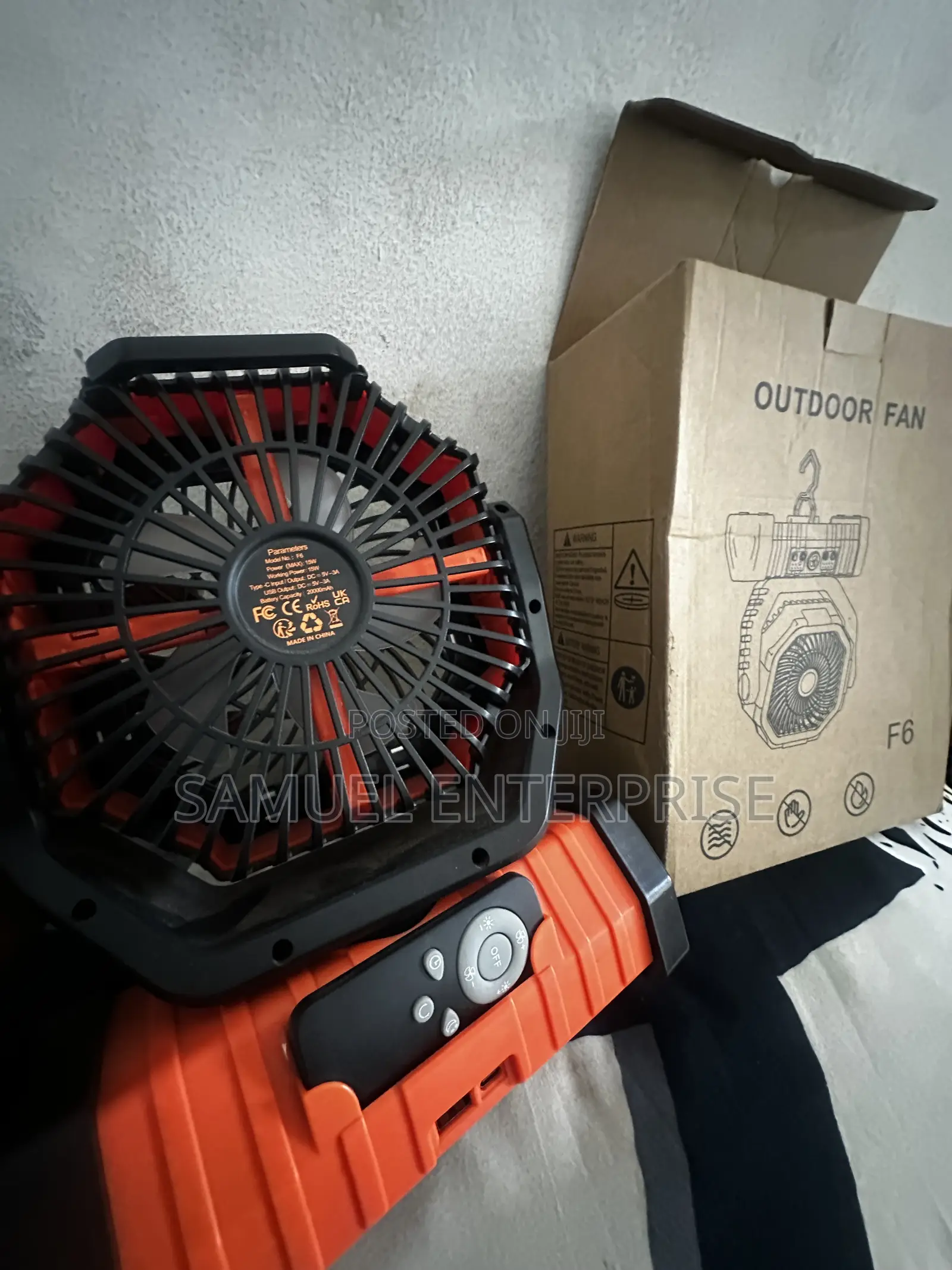 Fan With Light and Power Bank