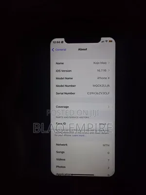 Apple iPhone X 64 GB Black