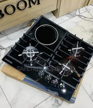3 Gas 1 Electric Kenwood ProFlame 60cm Black Hob