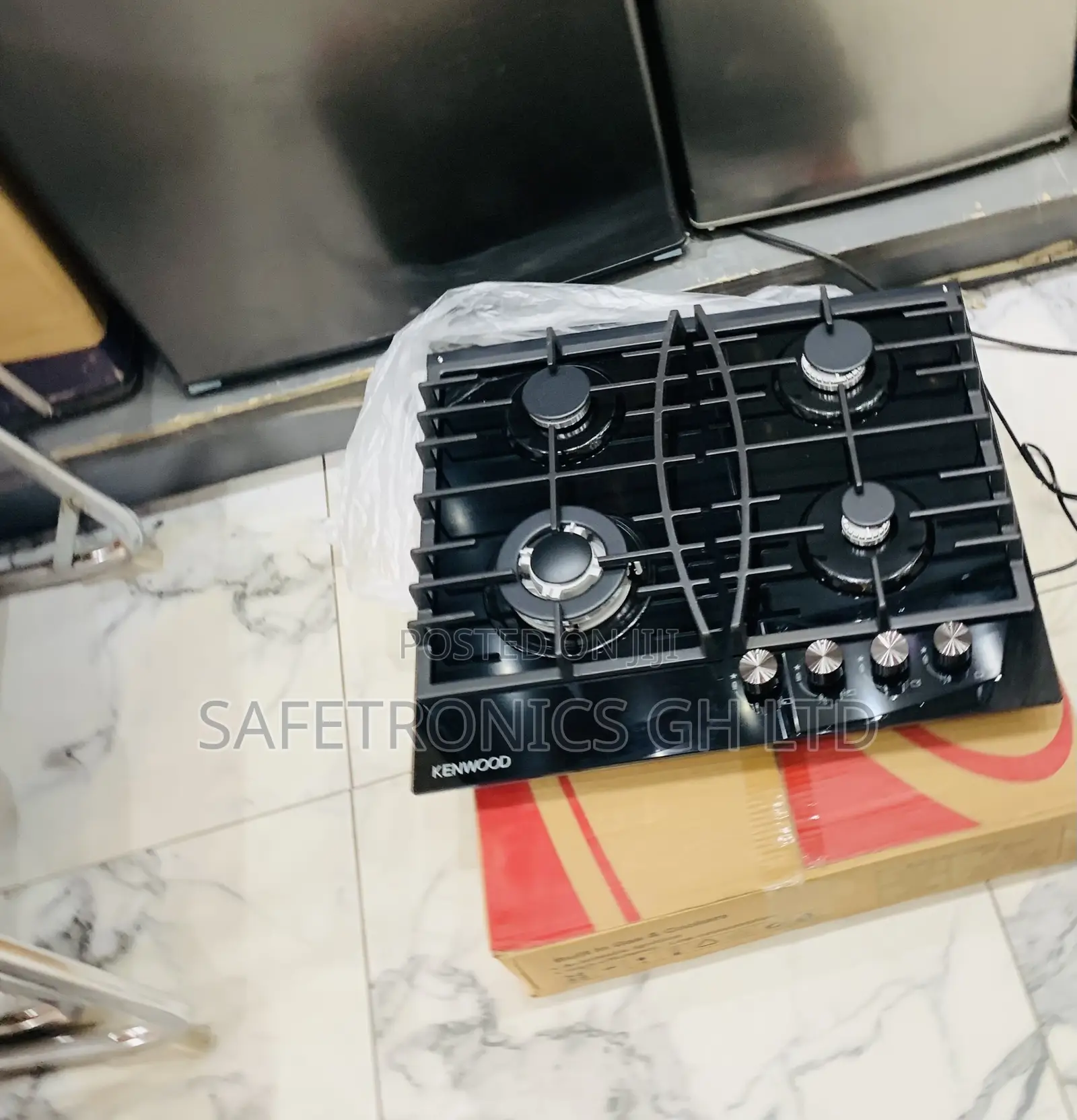 Kenwood 60cm CookSmart 4 Gas Inbuilt Black Hob