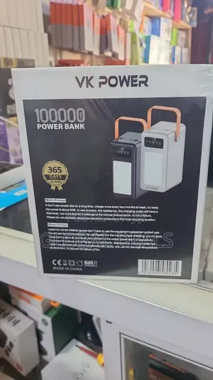 VK Power Slice 100000mAh Power Bank With LED Light & Digital Display