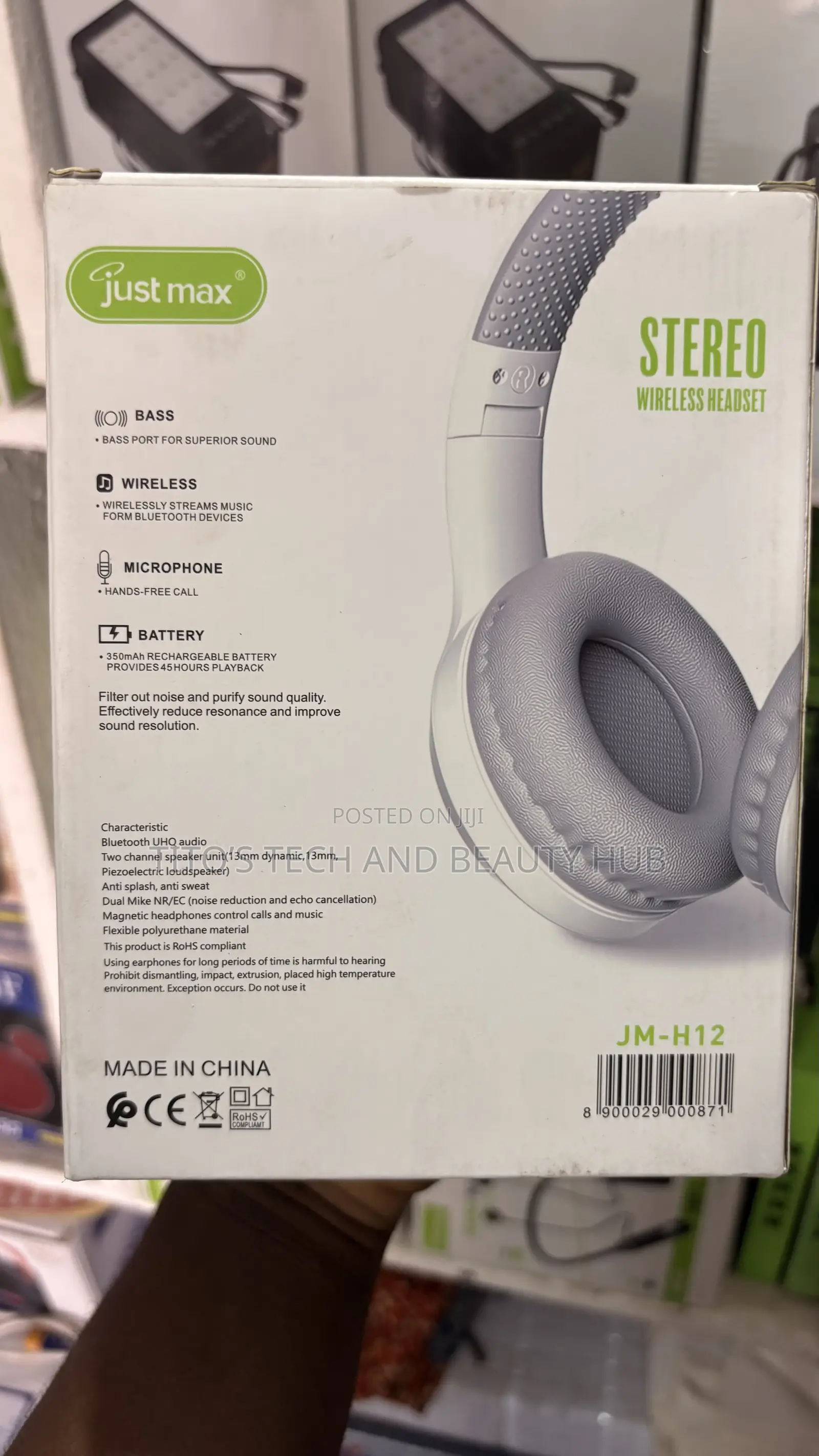 Just Max Headphones/Headsert