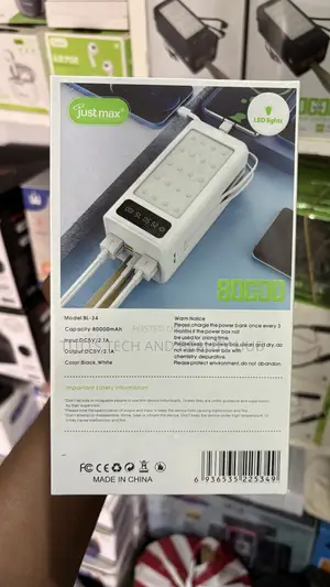80000mAh Power Bank With Light
