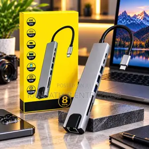 USB-C 8-Port Expansion Hub for Work and Entertainment