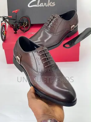High Quality CLARKS Leather OXFORD Shoe (Brown)