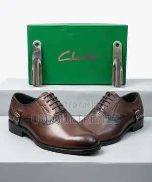 High Quality CLARKS Leather OXFORD Shoe (Brown)