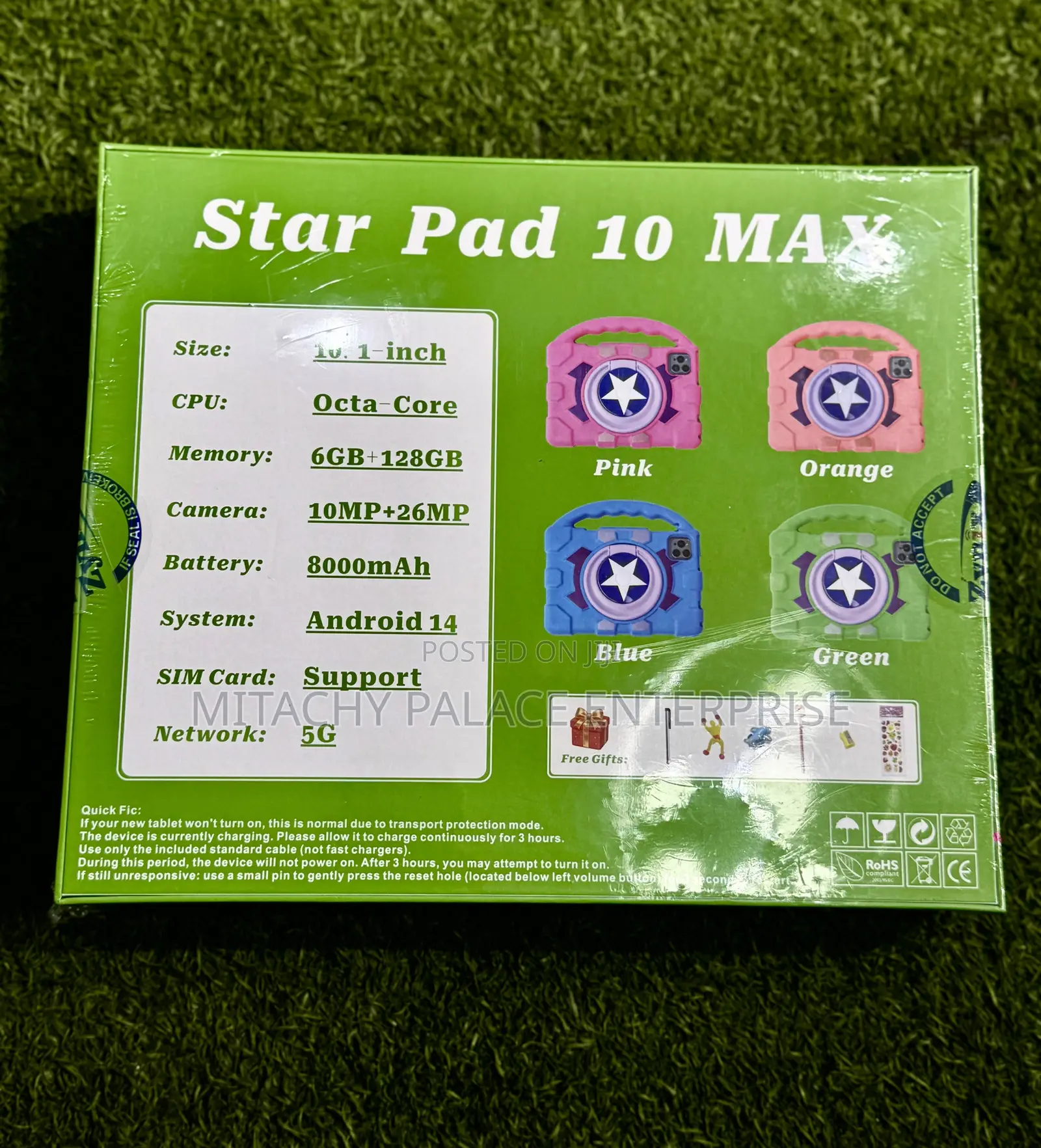 New Zynix Star Pad 10 Max 128 GB Green