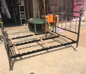 Krystal Shiny Nickel Metal 5ft Double Bedstead