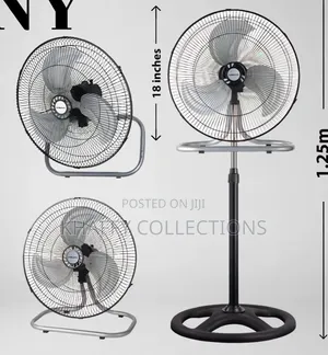 Sokany 18 Inches 3-in-1 Standing / Floor / Wall Fan - 1.25m