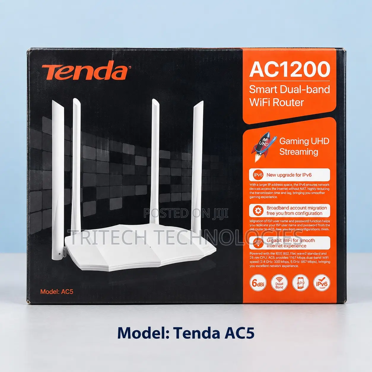TENDA AC5-Tenda AC1200 Dual-Band Wireless Router
