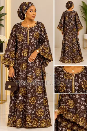 Elegant Brown & Gold Shada Lace