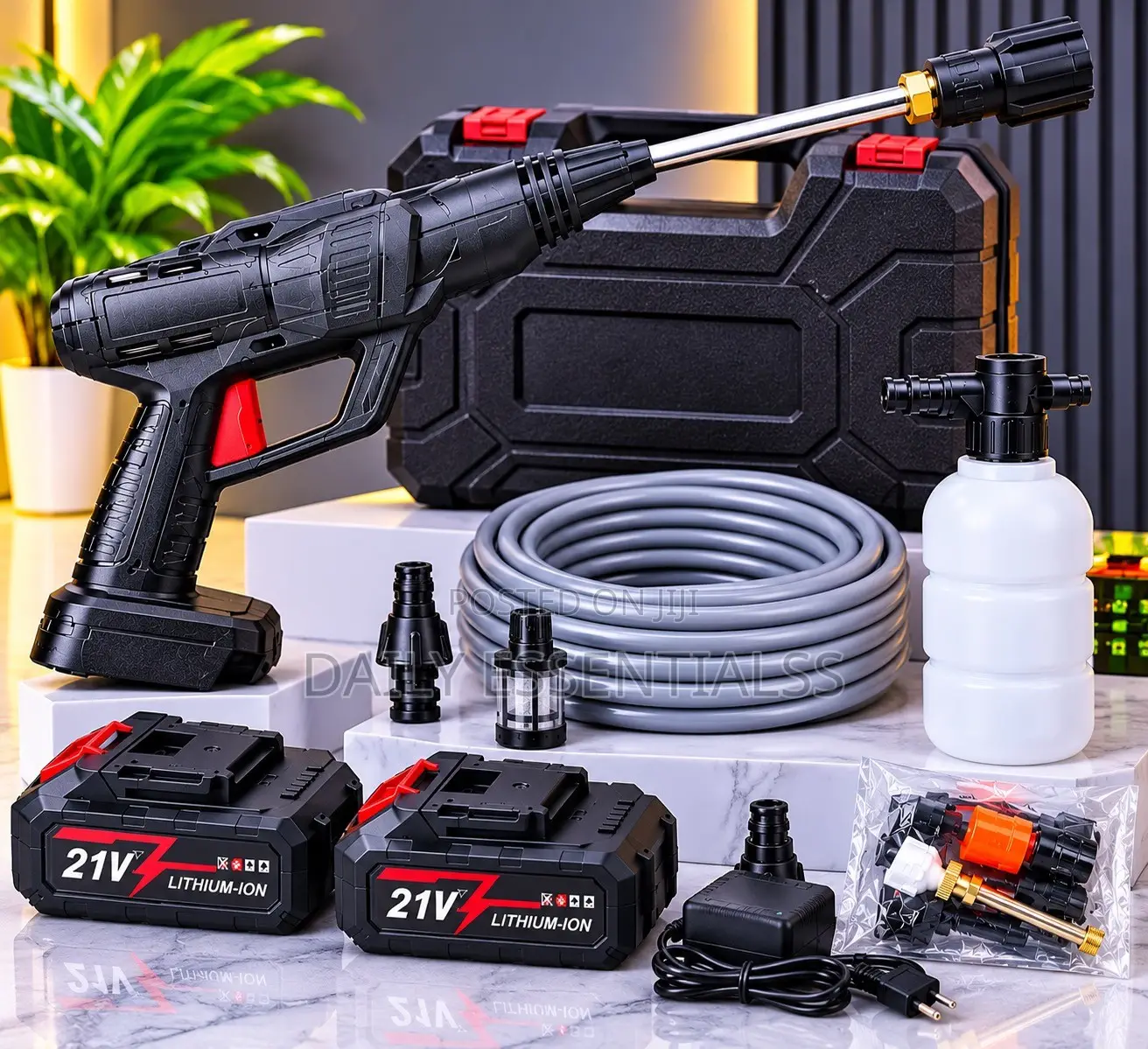 21V Cordless Pressure Washer With 2 Batteries