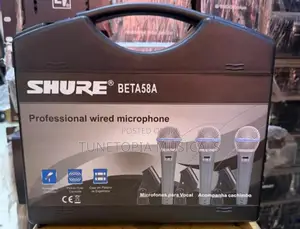 Shure Beta 58A Professional Wired Microphone 3-Pack Kit