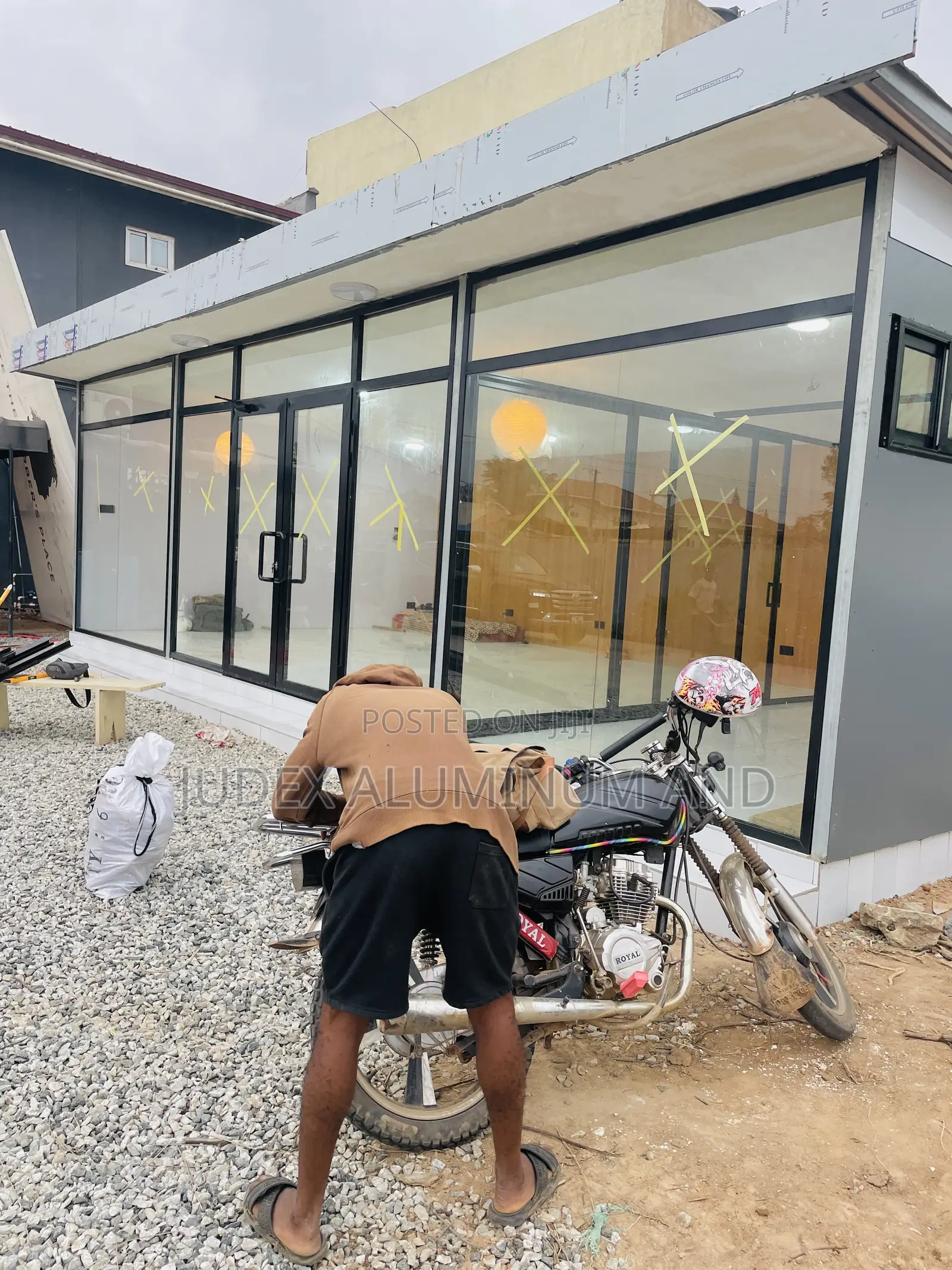Frame Front Door Glass for Shop