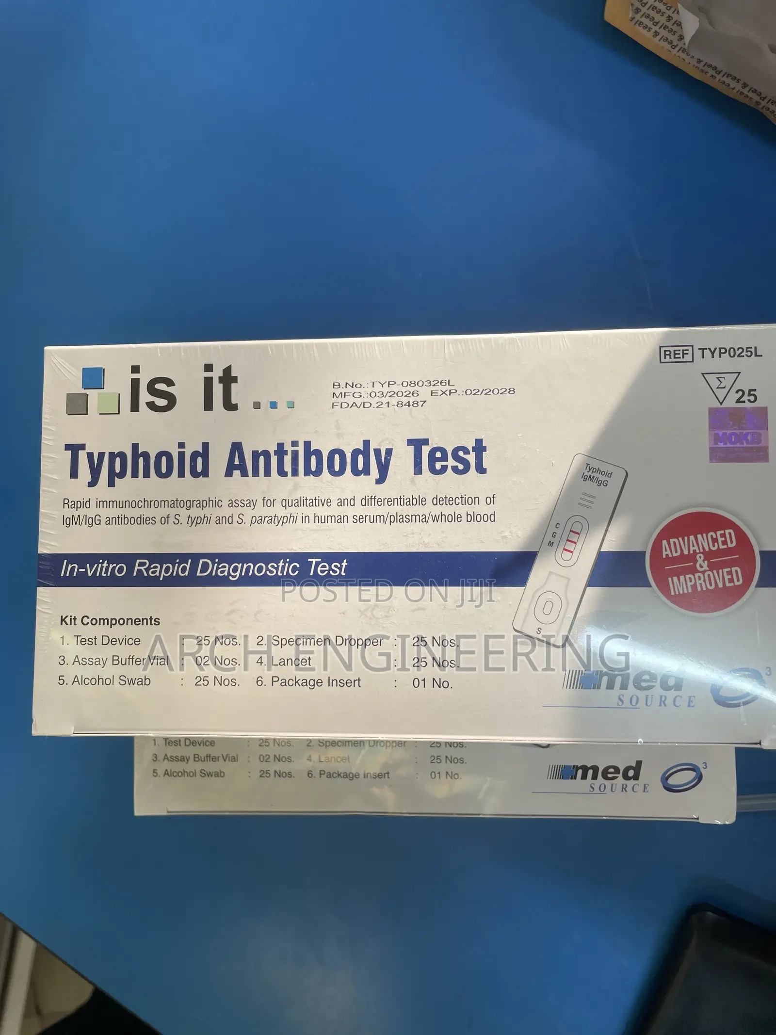 Typhoid Test Kits -Available.