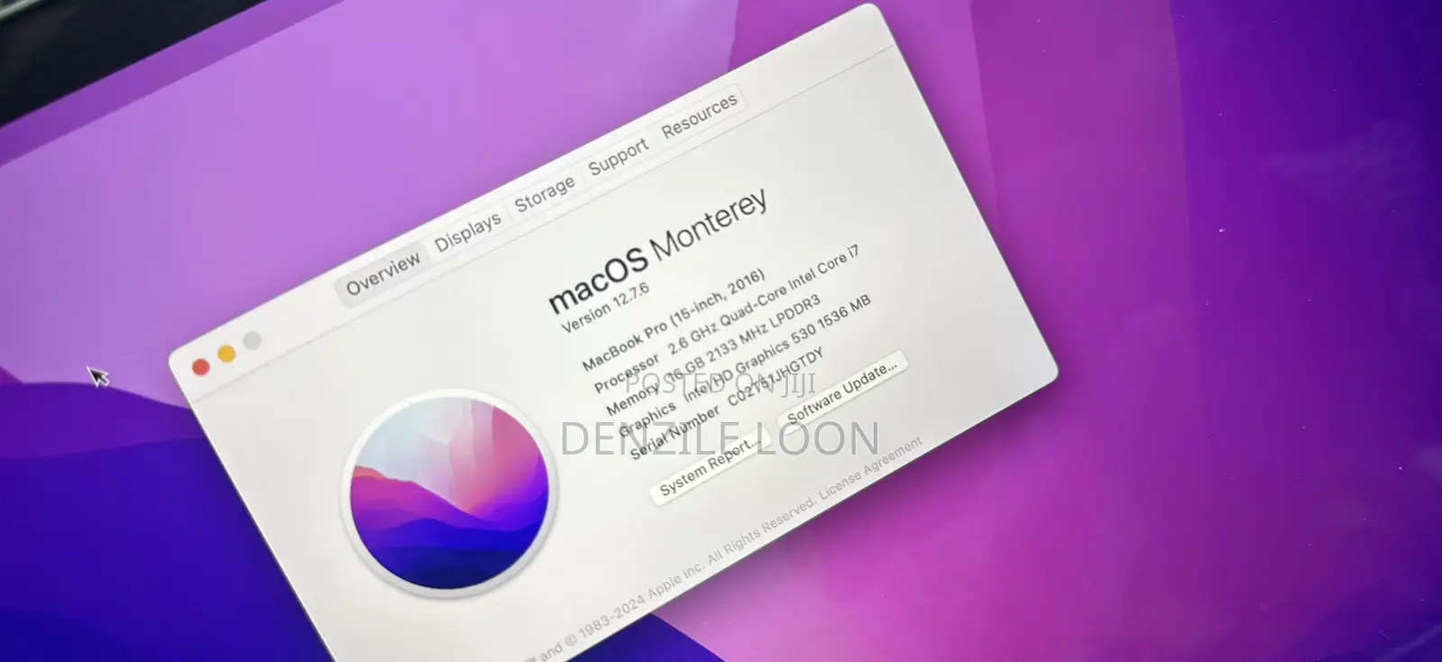 Laptop Apple MacBook 2016 16GB Intel Core i7 SSD 256GB