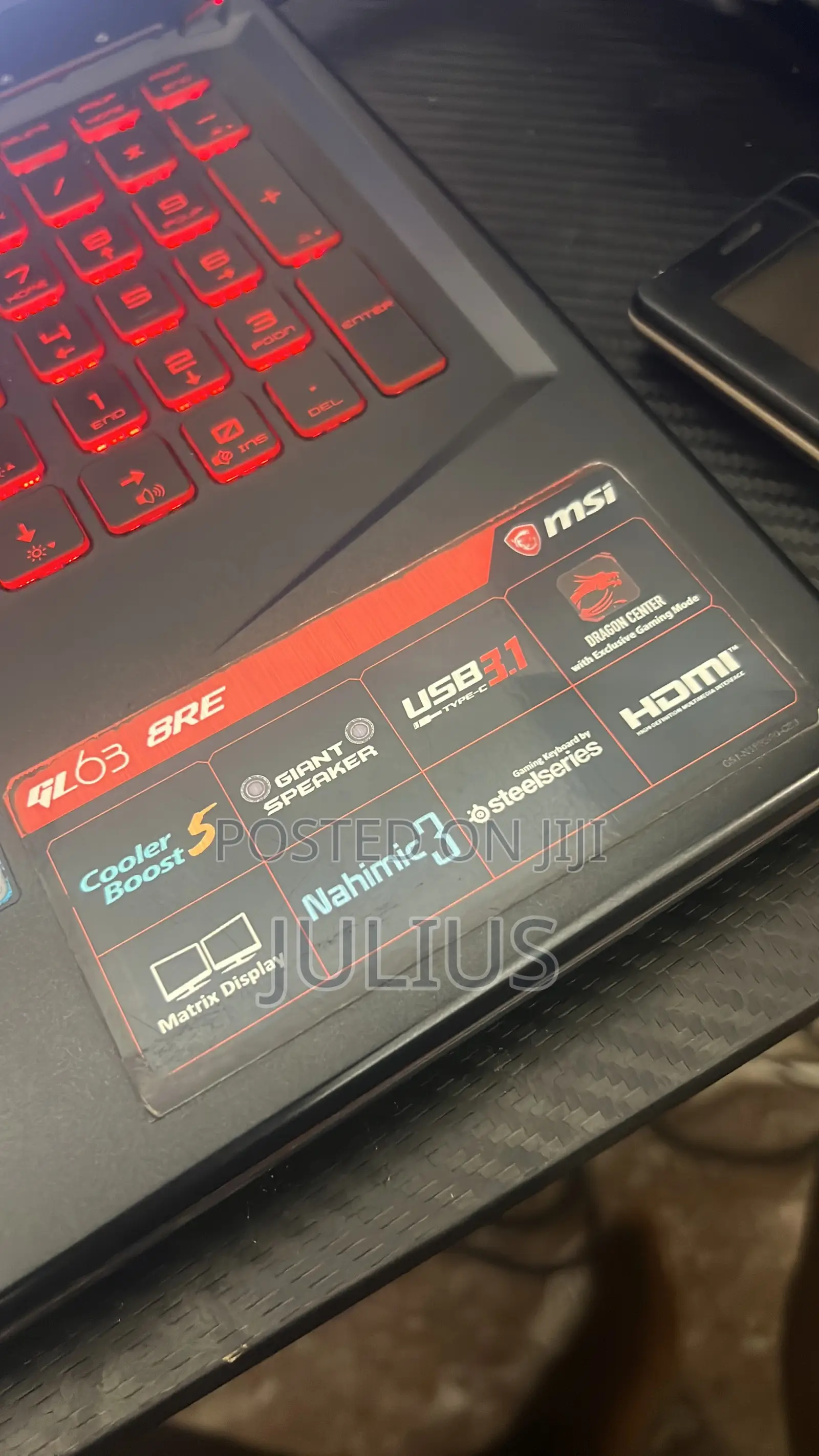 Laptop MSI GL63 8RD 16GB Intel Core i7 SSD 256GB