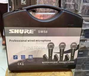 Shure SM58 3-Piece Set of Wired Dynamic Handheld Microphones