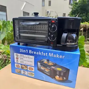 Breakfast Maker Multifunctional Toaster Oven, Griddle, Coffee Maker