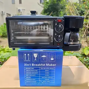 Breakfast Maker Multifunctional Toaster Oven, Griddle, Coffee Maker