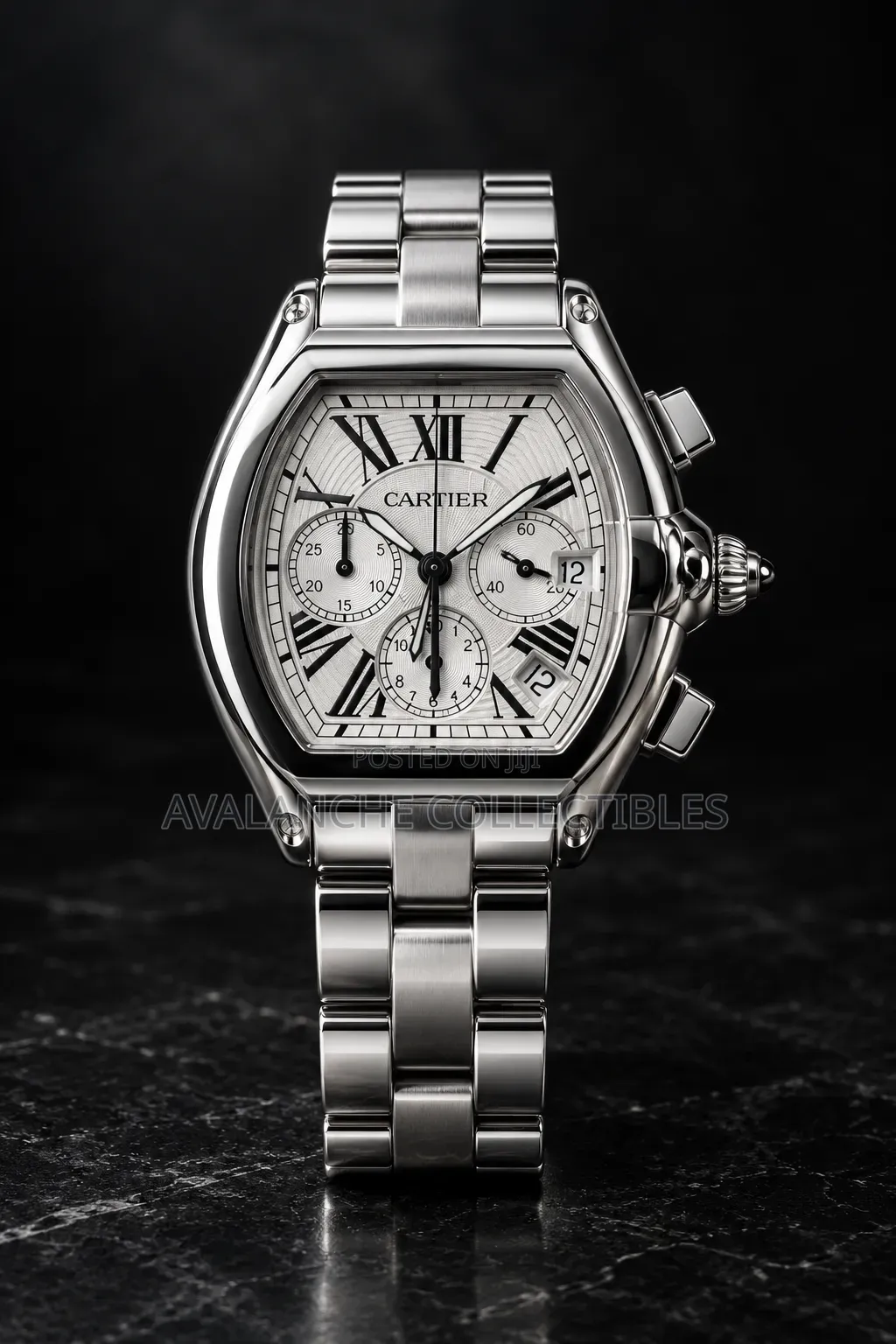 Cartier Solid Stainless Steel Gent's Watch 44mm Case Size