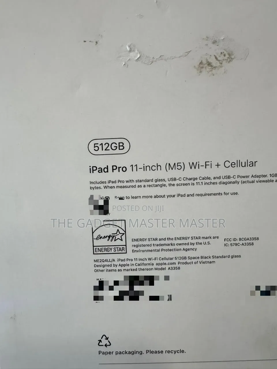 New Apple iPad Pro 11 (2025) 512 GB Black