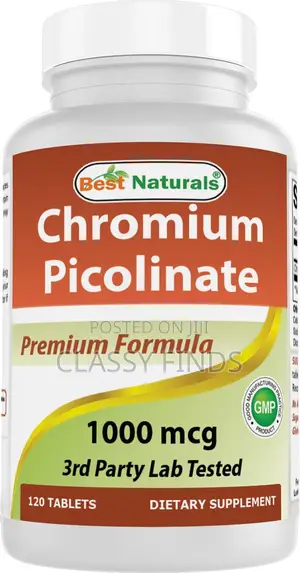 Best Naturals Chromium Picolinate 1000 MCG 120 Tablets
