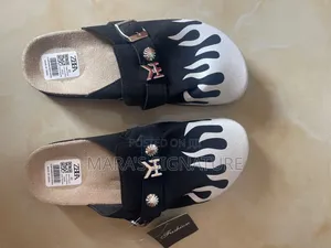 ZBBA Flame Bluckle Half Cover Slippers