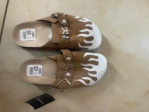 ZBBA Flame Bluckle Half Cover Slippers