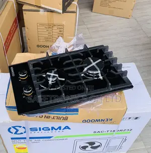 Great 2 Gas Burner Kenwood Black 60cm Hob