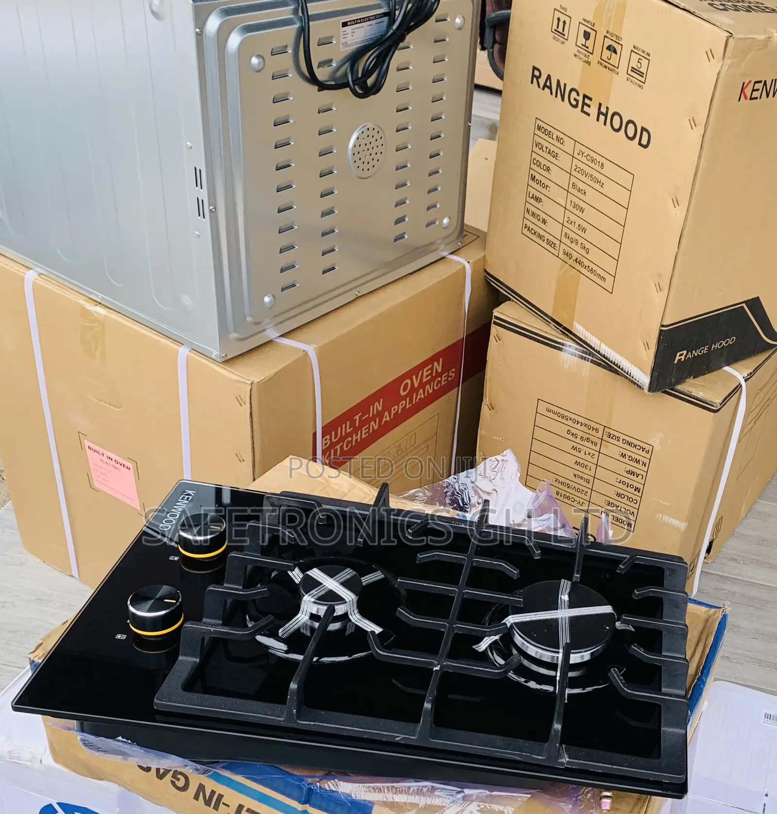 Great 2 Gas Burner Kenwood Black 60cm Hob