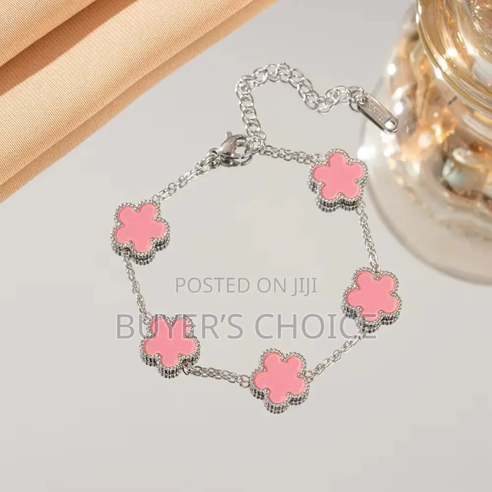 Titanium Steel Four-Leaf Clover Bracelet | Lucky Charm Luxury Bracelet