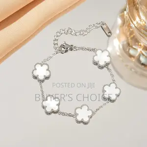 Titanium Steel Four-Leaf Clover Bracelet | Lucky Charm Luxury Bracelet