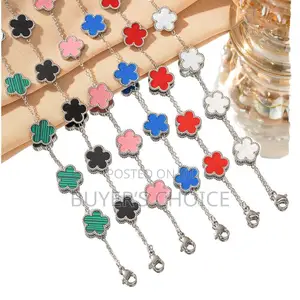 Titanium Steel Four-Leaf Clover Bracelet | Lucky Charm Luxury Bracelet